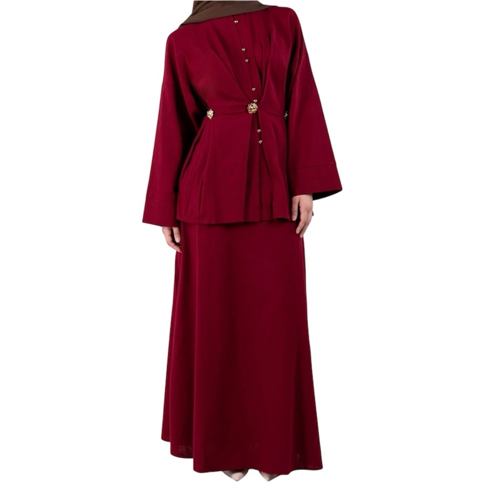 Batul the Collection Dana Top | Maroon - Picture 2 of 4